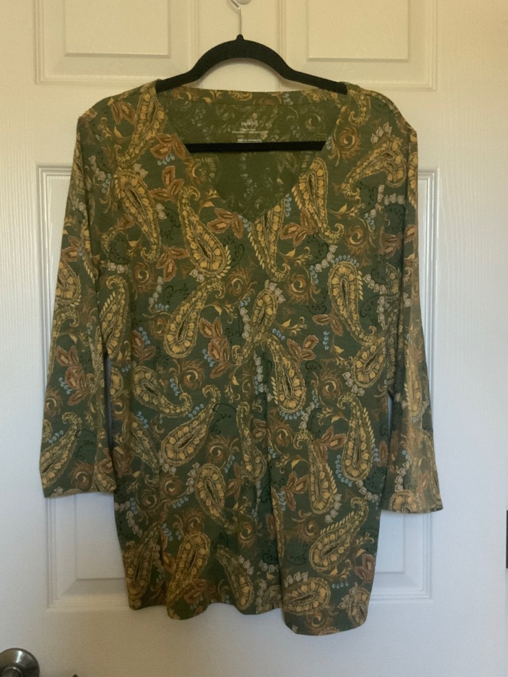 J.Jill Organic Cotton Paisley Tunic in Size L
